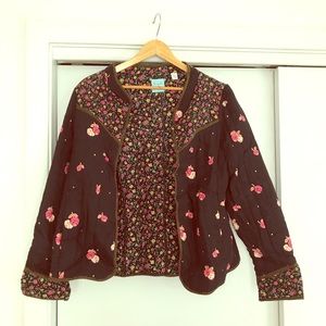 Cute floral quilted jacket
